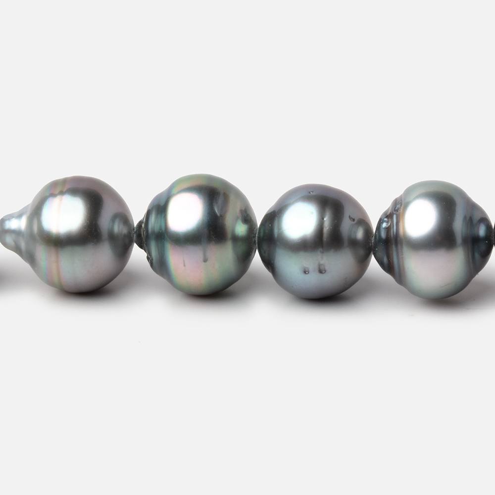 9-10mm Silver Tahitian Saltwater Pearl Beads 15.75 inch 41 pieces A (ONLINE ORDER ONLY)