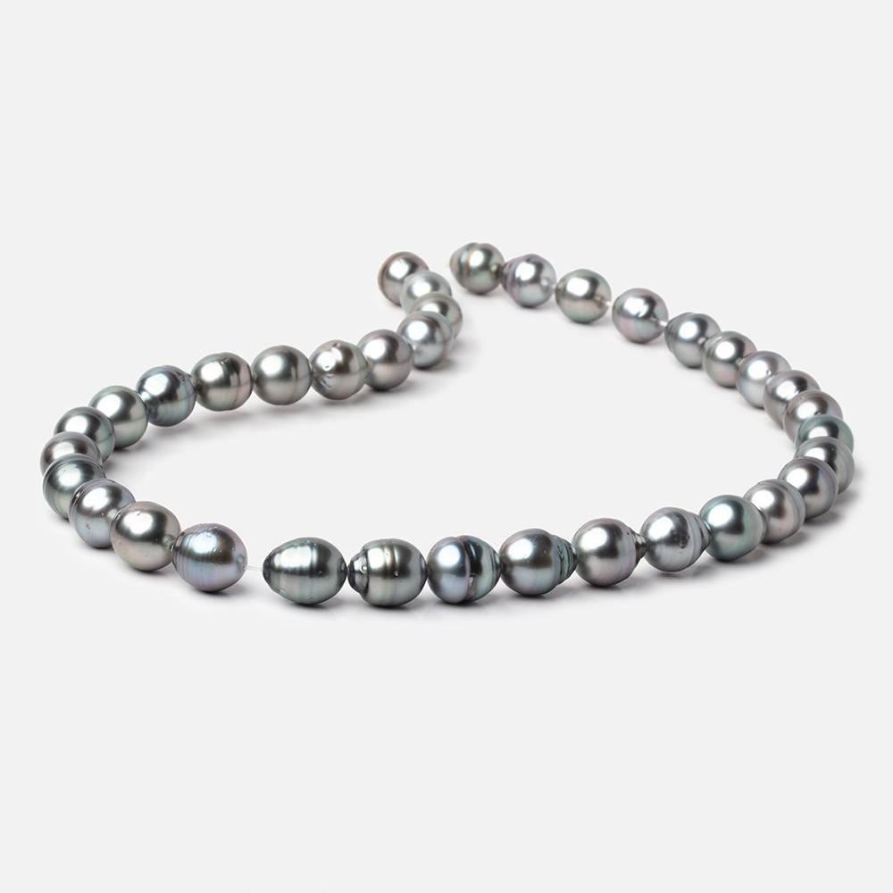 9-10mm Silver Tahitian Saltwater Pearl Beads 16 inch 36 pieces A (ONLINE ORDER ONLY)
