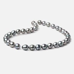 9-10mm Silver Tahitian Saltwater Pearl Beads 16 inch 36 pieces A (ONLINE ORDER ONLY)