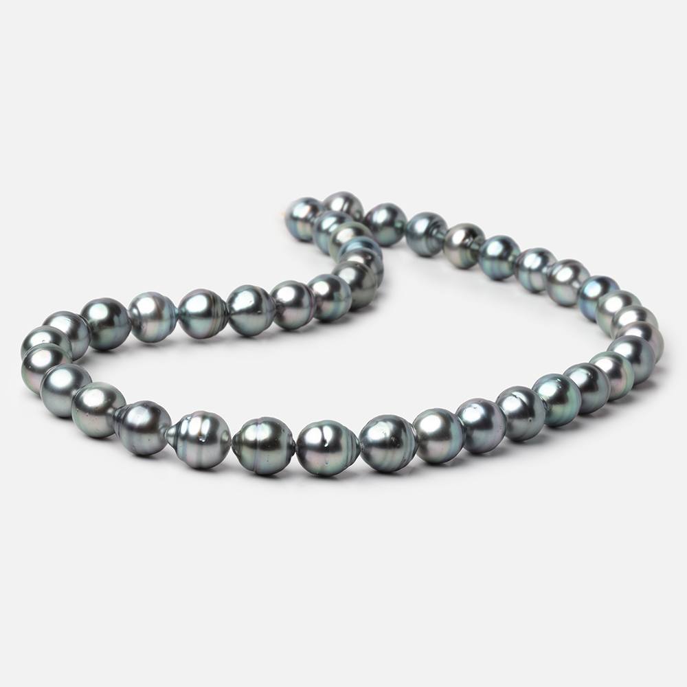 9-10mm Silver Tahitian Saltwater Pearl Beads 16 inch 40 pieces A (ONLINE ORDER ONLY)