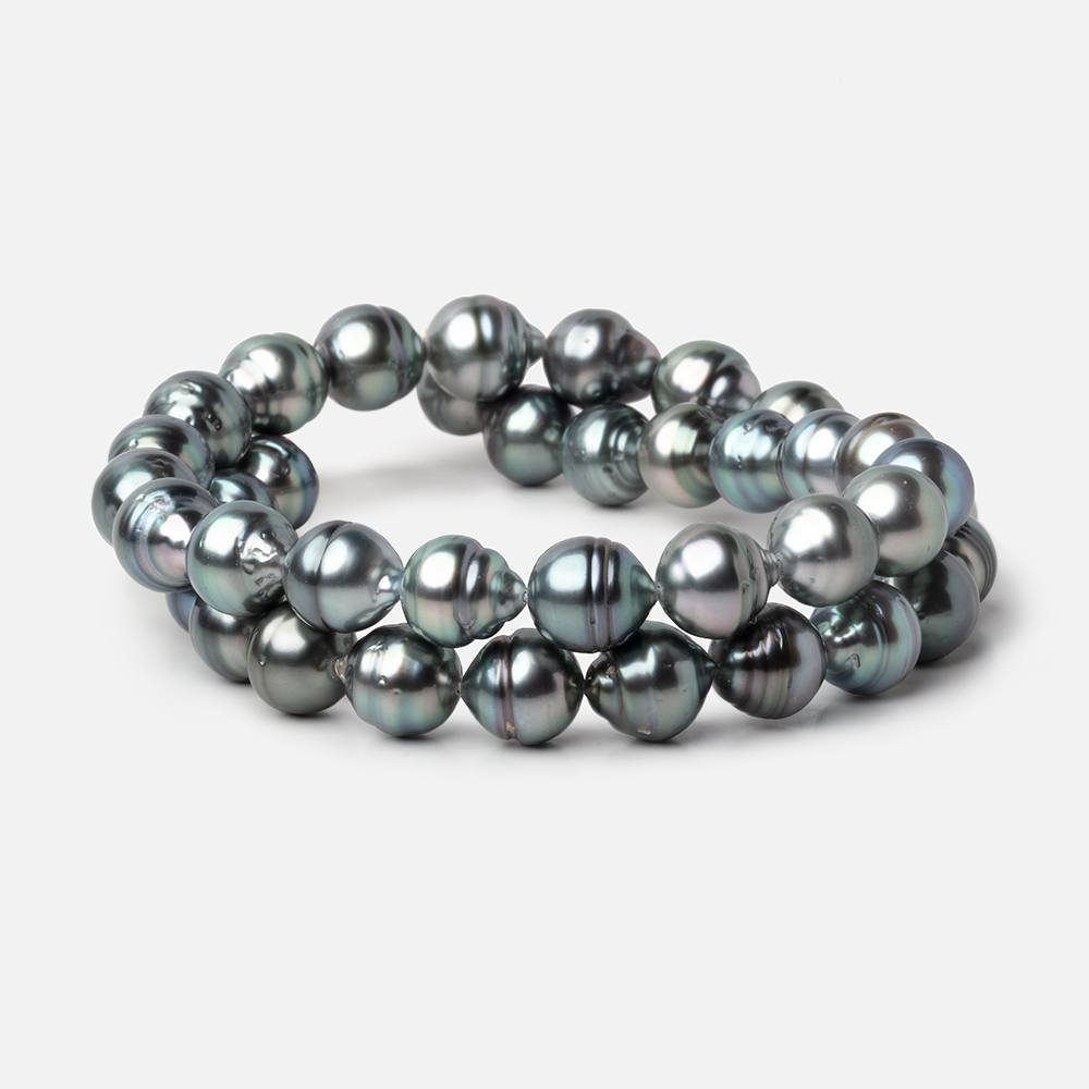 9-10mm Silver Tahitian Saltwater Pearl Beads 16 inch 40 pieces A (ONLINE ORDER ONLY)