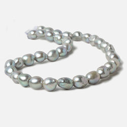 9-10mm Teal Silver Baroque large hole Freshwater Pearls 16 inch 36 pieces (ONLINE ORDER ONLY)