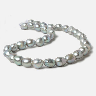9-10mm Teal Silver Baroque large hole Freshwater Pearls 16 inch 36 pieces (ONLINE ORDER ONLY)