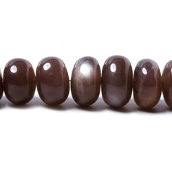 9-11.5mm Chocolate Moonstone plain rondelle beads 16 inch 61 pieces (ONLINE ORDER ONLY)