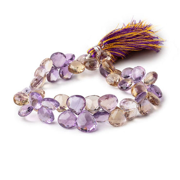 9-11mm Ametrine Faceted Heart Beads 8 inch 46 pieces (ONLINE ORDER ONLY)