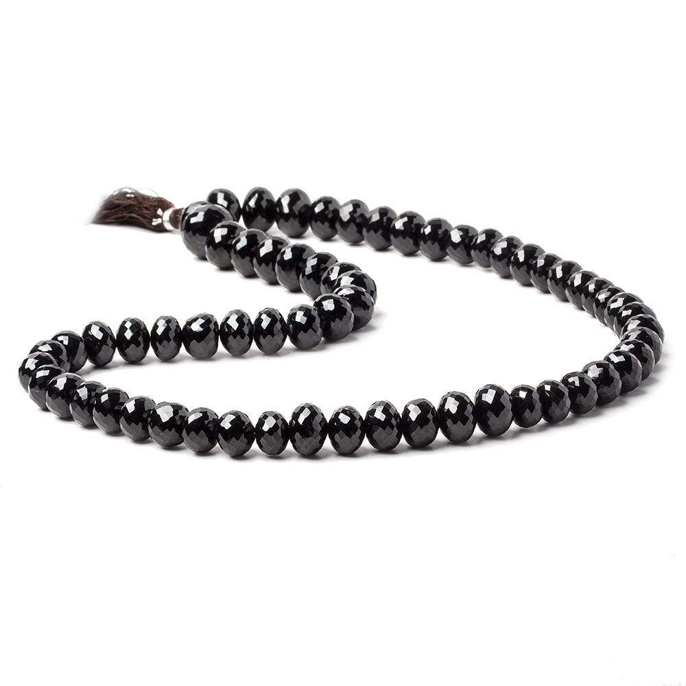 9-11mm Black Spinel Faceted Rondelle Beads 16 inch 54 pieces (ONLINE ORDER ONLY)