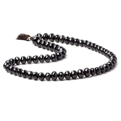 9-11mm Black Spinel Faceted Rondelle Beads 16 inch 54 pieces (ONLINE ORDER ONLY)