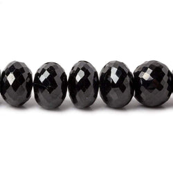 9-11mm Black Spinel Faceted Rondelle Beads 16 inch 54 pieces (ONLINE ORDER ONLY)
