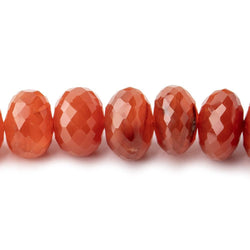 9-11mm Carnelian Faceted Rondelle Beads 16 inch 60 pieces (ONLINE ORDER ONLY)