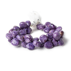 11-13mm Charoite plain cleft less heart beads 8 inch 42 pieces A (ONLINE ORDER ONLY)