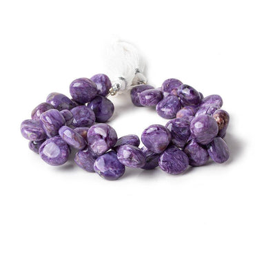 11-13mm Charoite plain cleft less heart beads 8 inch 42 pieces A (ONLINE ORDER ONLY)
