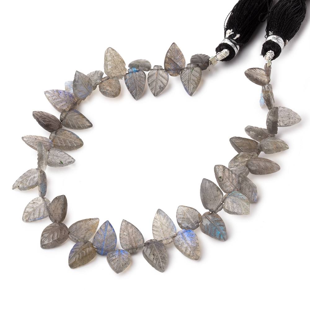 9-11mm Labradorite Carved Leaf Beads 8 inch 48 pieces AA (ONLINE ORDER ONLY)