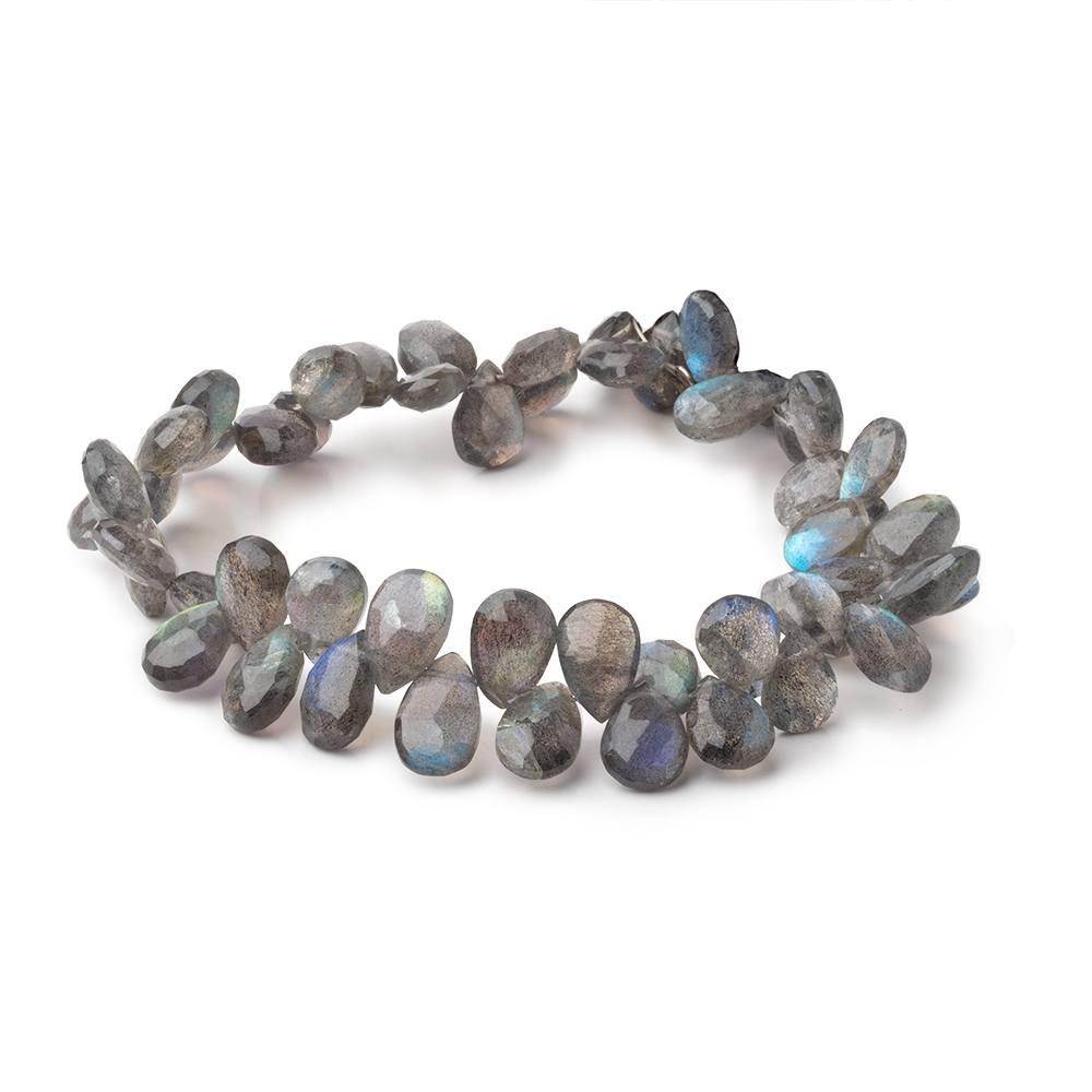 9-11mm Labradorite Faceted Pear Beads 8 inch 52 pieces (ONLINE ORDER ONLY)