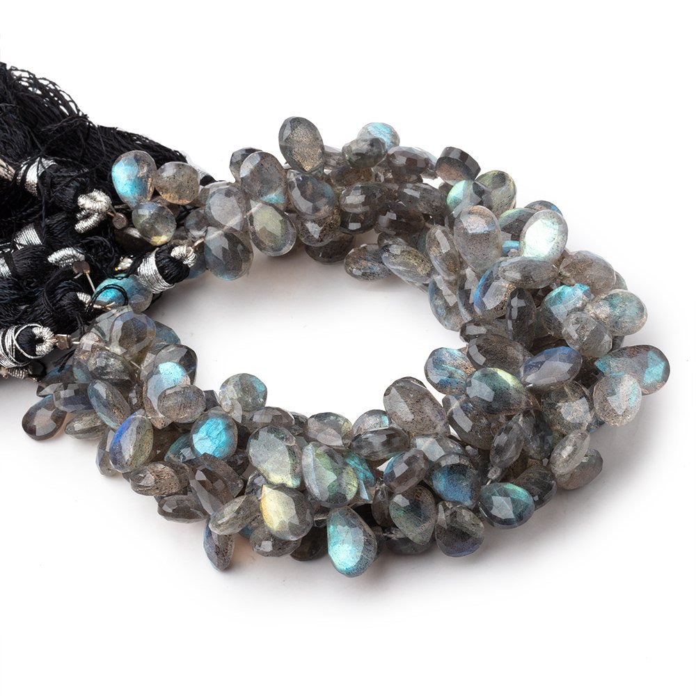 9-11mm Labradorite Faceted Pear Beads 8 inch 52 pieces (ONLINE ORDER ONLY)