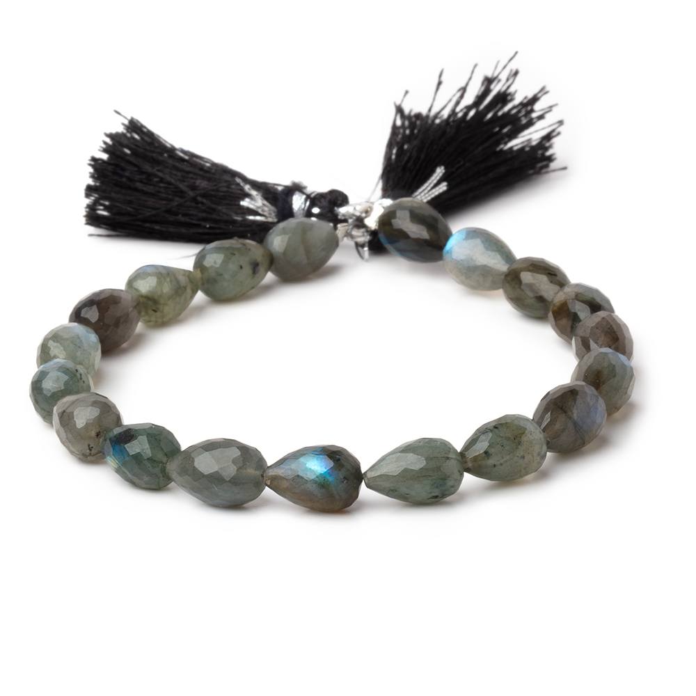 9-11mm Labradorite Straight Drill Tear Drop 7.25 inch 17 Beads (ONLINE ORDER ONLY)