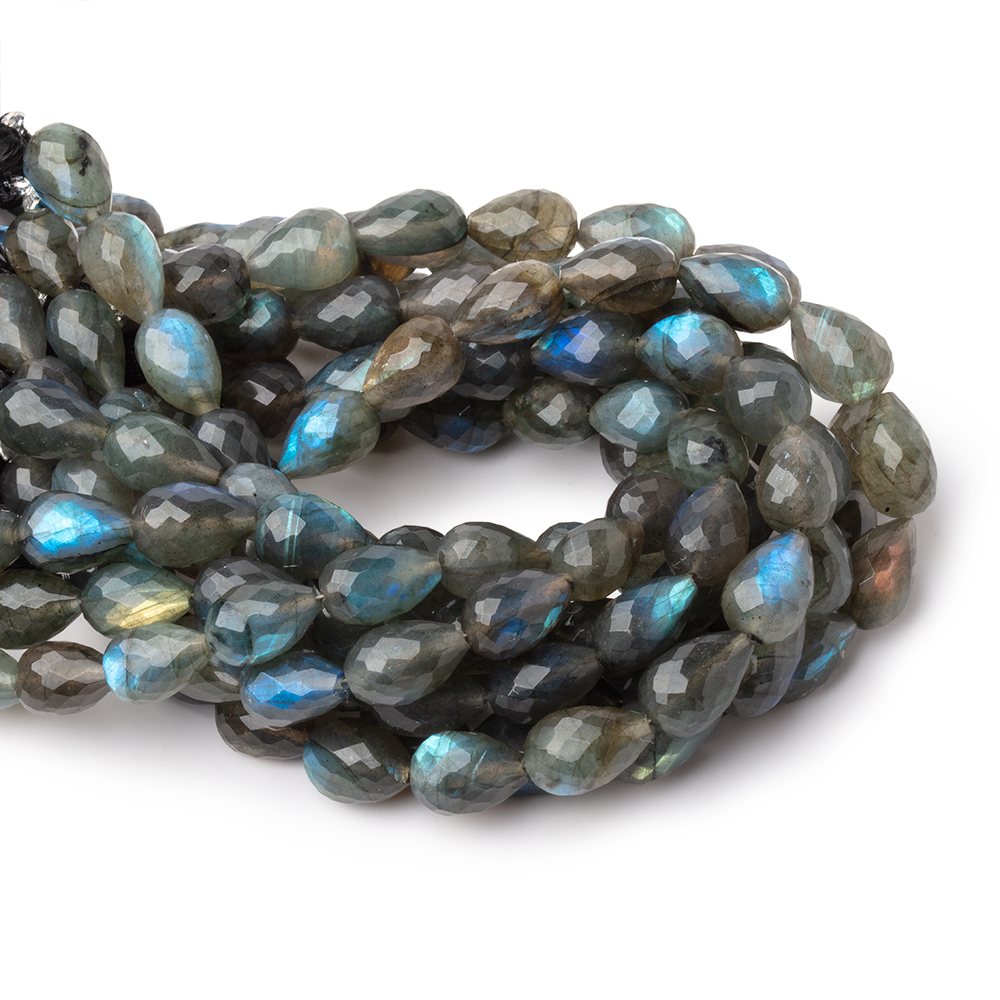 9-11mm Labradorite Straight Drill Tear Drop 7.25 inch 17 Beads (ONLINE ORDER ONLY)