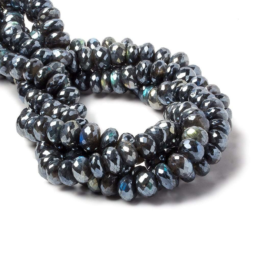 9-10mm Mystic Labradorite faceted rondelle beads 14 inch 50 pieces (ONLINE ORDER ONLY)