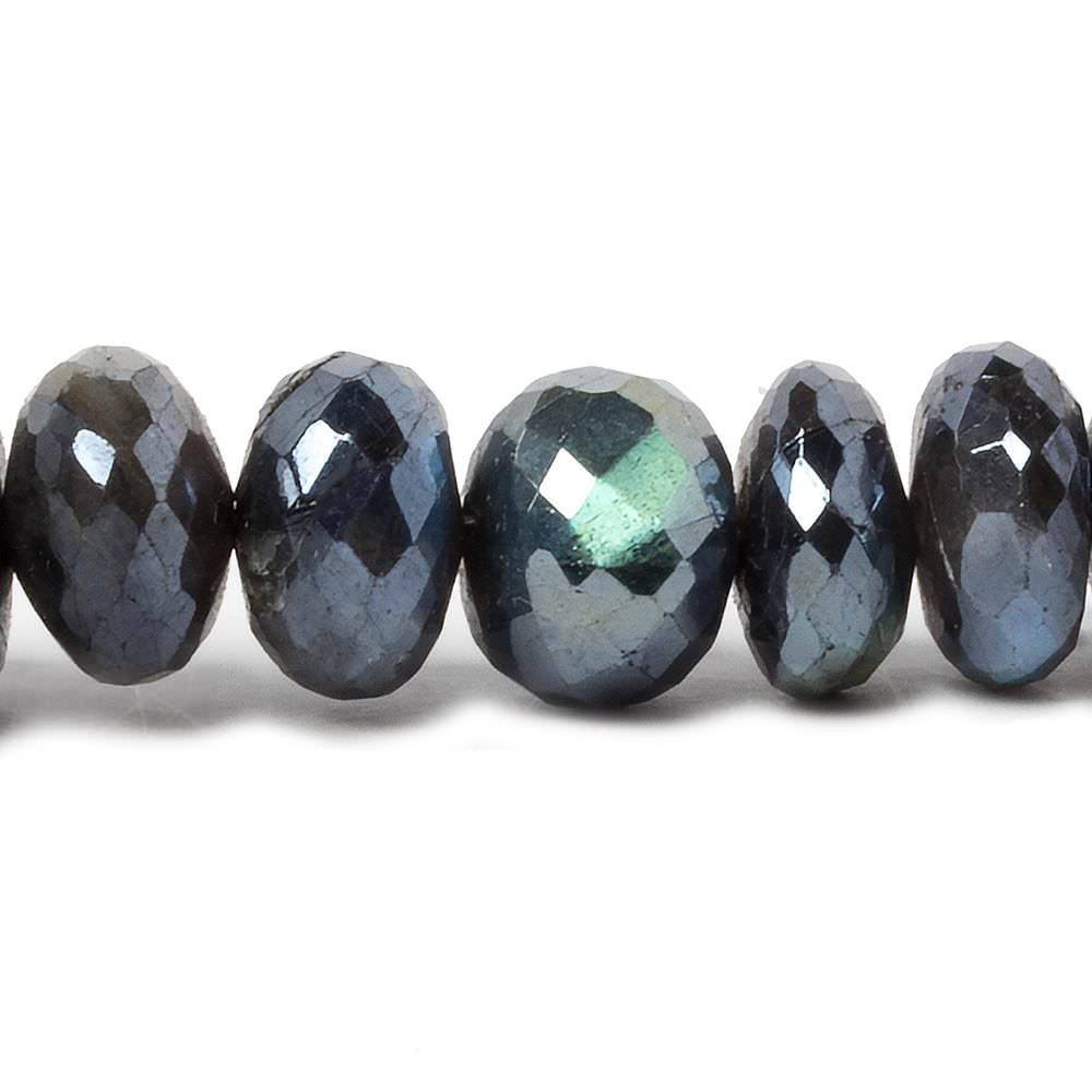 9-10mm Mystic Labradorite faceted rondelle beads 14 inch 50 pieces (ONLINE ORDER ONLY)