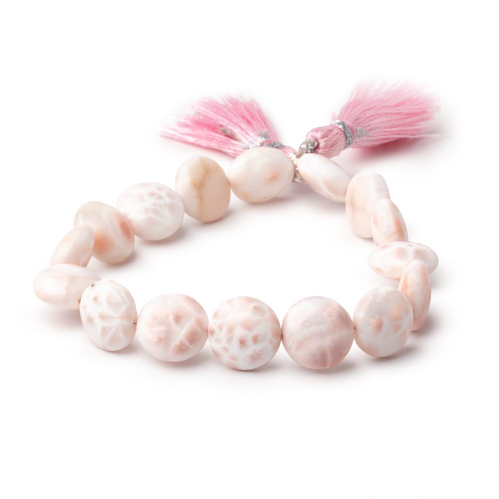 9-11mm Natrolite Plain Coin Beads 7.5 inch 16 pieces (ONLINE ORDER ONLY)