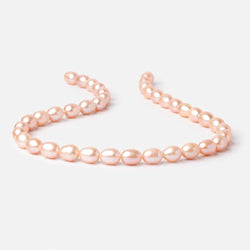 9-11mm Petal Pink Oval Freshwater Pearls 16 inch 36 Beads (ONLINE ORDER ONLY)