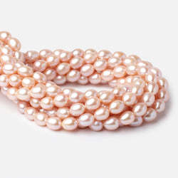 9-11mm Petal Pink Oval Freshwater Pearls 16 inch 36 Beads (ONLINE ORDER ONLY)