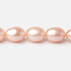 9-11mm Petal Pink Oval Freshwater Pearls 16 inch 36 Beads (ONLINE ORDER ONLY)
