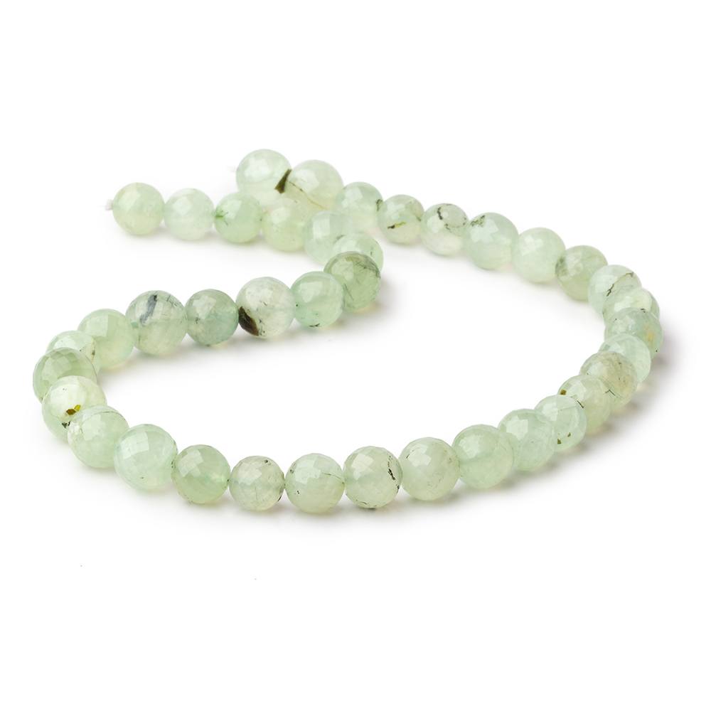 9-11mm Prehnite Faceted Round Beads 14 inch 37 pieces (ONLINE ORDER ONLY)