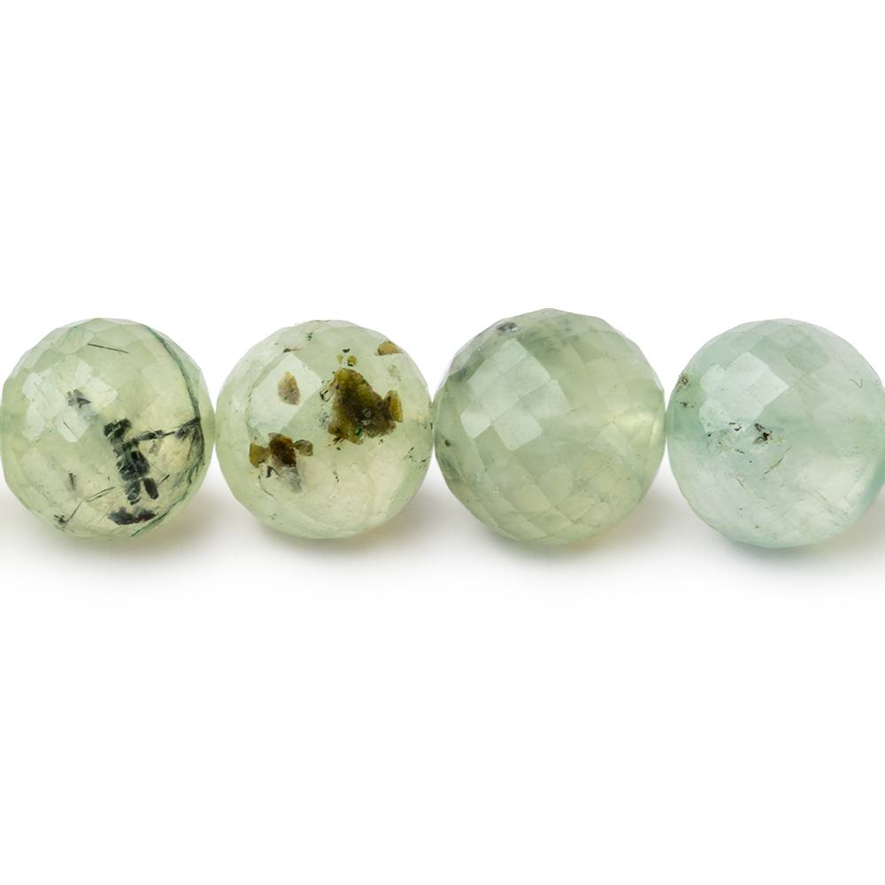 9-11mm Prehnite Faceted Round Beads 14 inch 37 pieces (ONLINE ORDER ONLY)