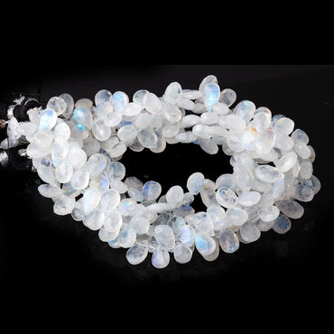 9-11mm Rainbow Moonstone Faceted Pear Beads 9 inch 70 pieces (ONLINE ORDER ONLY)