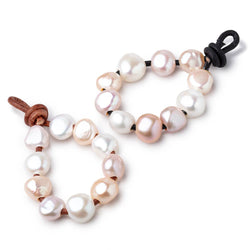 9-11mm Tri-Color Baroque Large Hole Baroque Pearls Set of 10 (ONLINE ORDER ONLY)