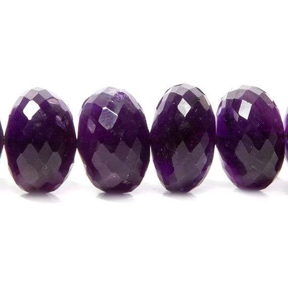 9-12mm Amethyst faceted rondelle Beads 16 inch 57 pieces AAA Grade (ONLINE ORDER ONLY)