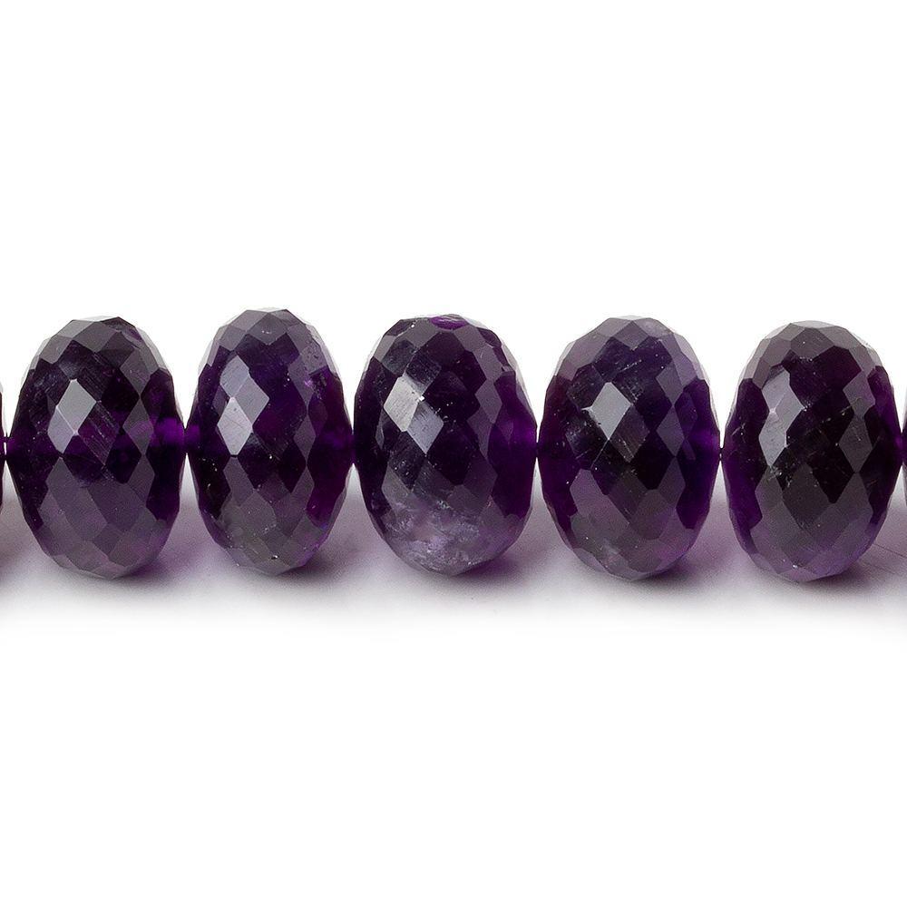 9-12mm Amethyst faceted rondelle Beads 16 inch 57 pieces AAA Grade (ONLINE ORDER ONLY)