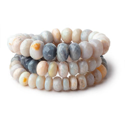 9-12mm Australian Opal Faceted Rondelle Beads 18 inch 73 pieces (ONLINE ORDER ONLY)