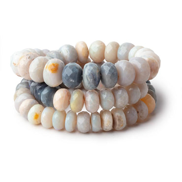 9-12mm Australian Opal Faceted Rondelle Beads 18 inch 73 pieces (ONLINE ORDER ONLY)
