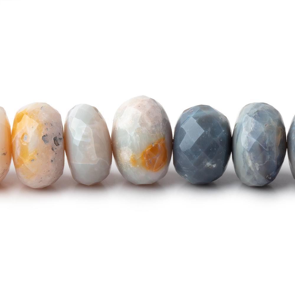 9-12mm Australian Opal Faceted Rondelle Beads 18 inch 73 pieces (ONLINE ORDER ONLY)