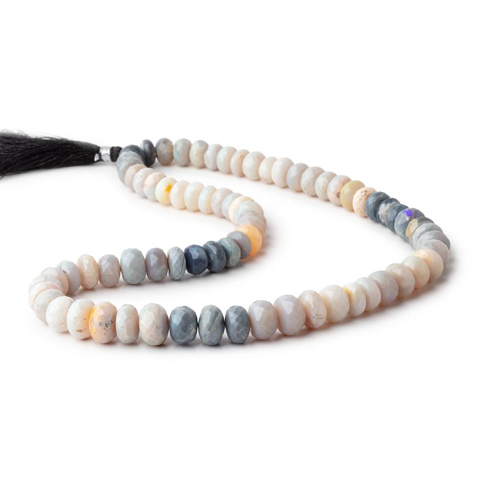 9-12mm Australian Opal Faceted Rondelle Beads 18 inch 73 pieces (ONLINE ORDER ONLY)