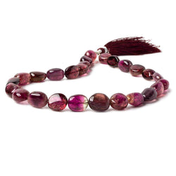 9-12mm Bi-color and Rubelite Tourmaline Plain Nugget Beads 9 inch 26 pcs (ONLINE ORDER ONLY)