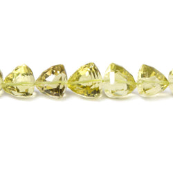 9-12mm Lemon Quartz Straight Drill Trillion Beads 16 inch 42 pieces (ONLINE ORDER ONLY)