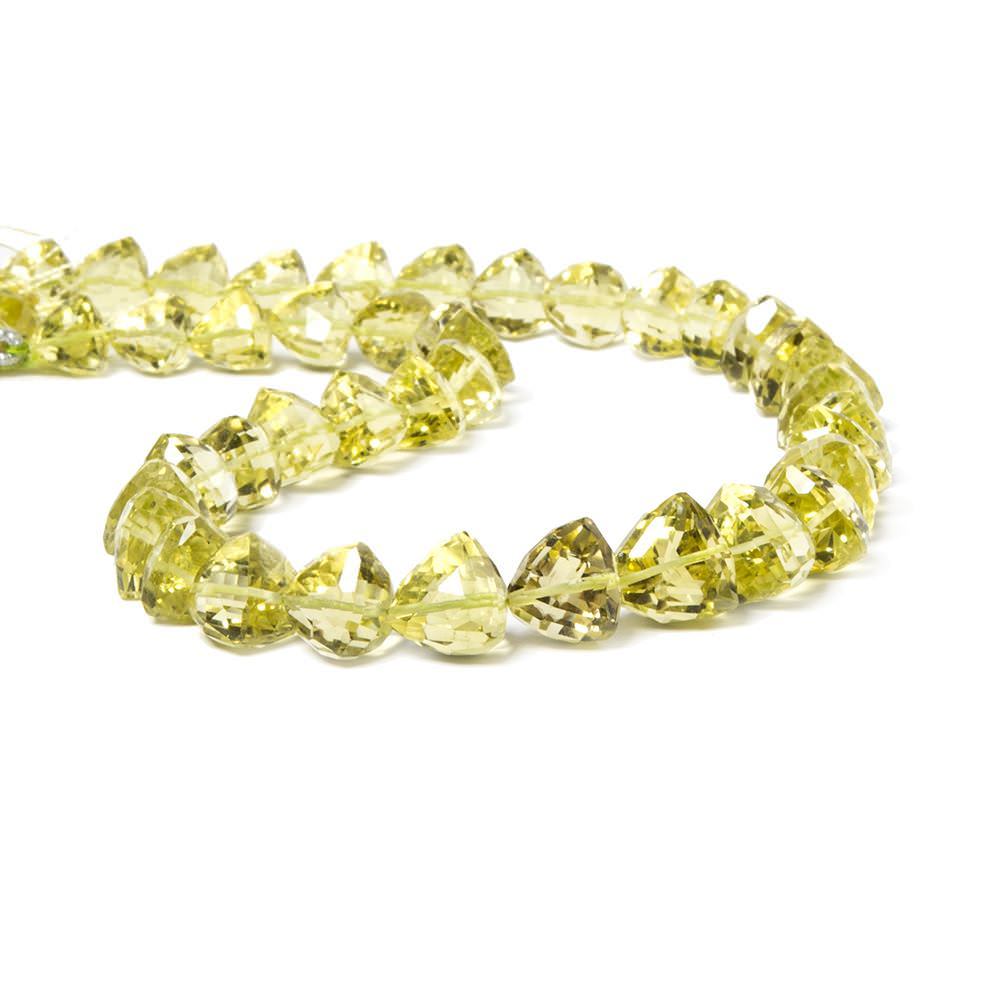9-12mm Lemon Quartz Straight Drill Trillion Beads 16 inch 42 pieces (ONLINE ORDER ONLY)