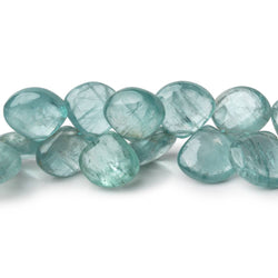 9-12mm Teal Kyanite Plain Heart Beads 7 inch 40 pieces (ONLINE ORDER ONLY)