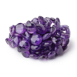 9-13mm Amethyst Faceted Coin Beads 16 inch 36 pieces (ONLINE ORDER ONLY)