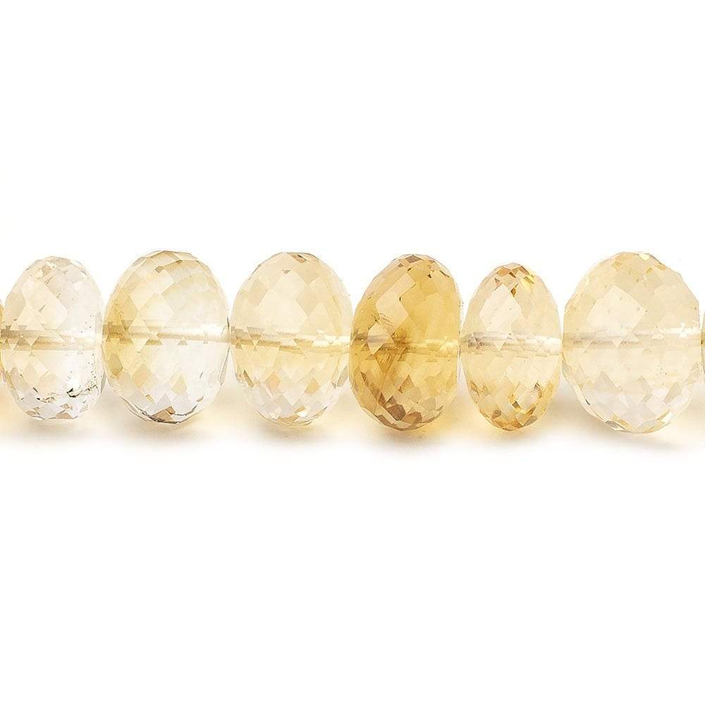 9-13mm Citrine Faceted Rondelle Beads 16 inch 56 pieces (ONLINE ORDER ONLY)