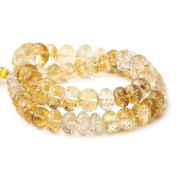 9-13mm Citrine Faceted Rondelle Beads 16 inch 56 pieces (ONLINE ORDER ONLY)