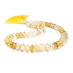 9-13mm Citrine Faceted Rondelle Beads 16 inch 56 pieces (ONLINE ORDER ONLY)