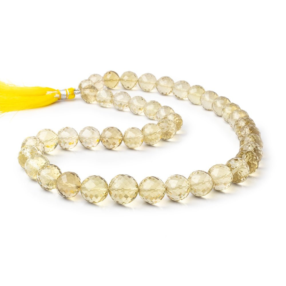 9-13mm Lemon Quartz Faceted Round Beads 16 inch 40 pieces AA (ONLINE ORDER ONLY)