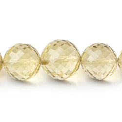 9-13mm Lemon Quartz Faceted Round Beads 16 inch 40 pieces AA (ONLINE ORDER ONLY)