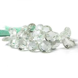 9-13mm Prasiolite Top Drilled Faceted Coin Beads 7 inch 30 pieces (ONLINE ORDER ONLY)