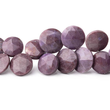 9-13mm Turkish Purple Jade Faceted Coin Beads 7 inch 31 pieces (ONLINE ORDER ONLY)