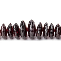9-14.5mm Bohemia Garnet German Faceted Rondelle Beads 16 inch 93 pieces AAA (ONLINE ORDER ONLY)