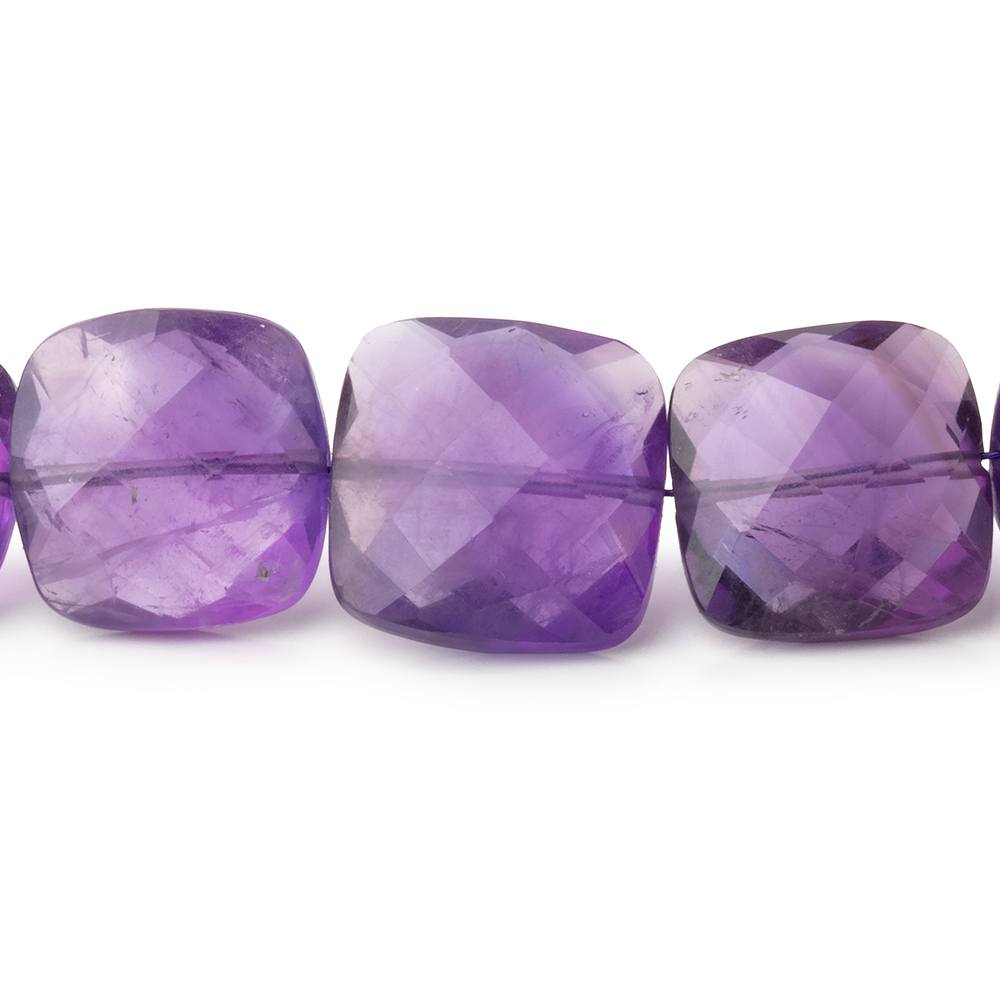 9-14mm Amethyst Faceted Cushion Beads 15 inch 35 pieces (ONLINE ORDER ONLY)